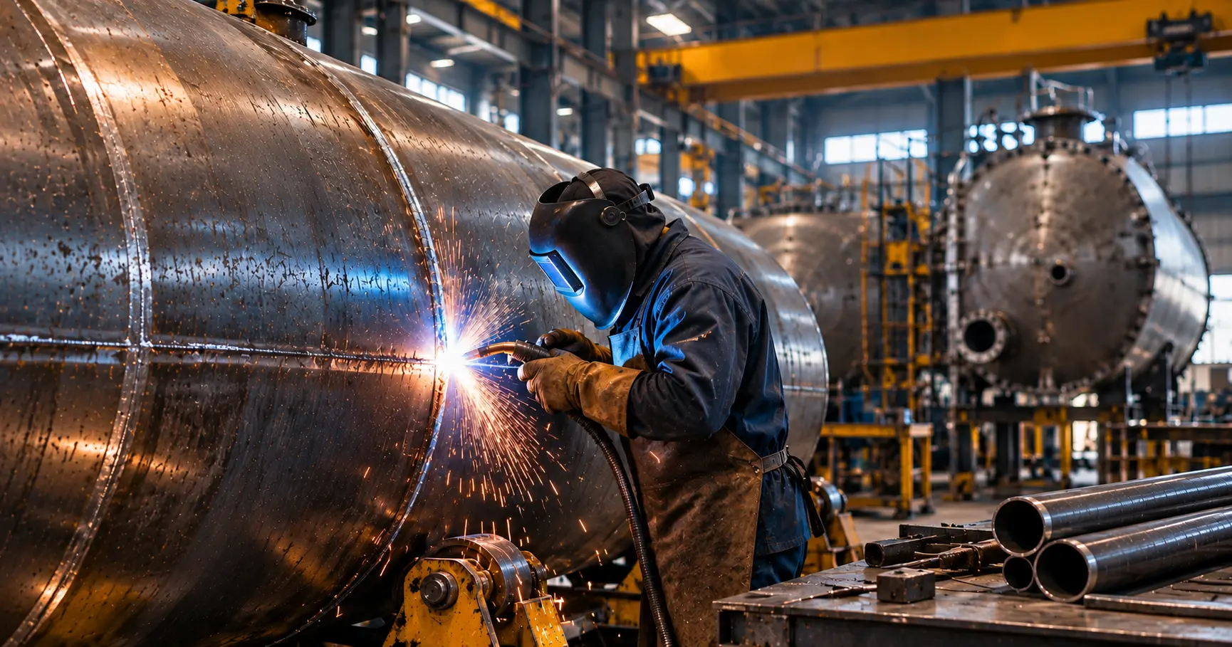 Tubos de aço para caldeiraria industrial